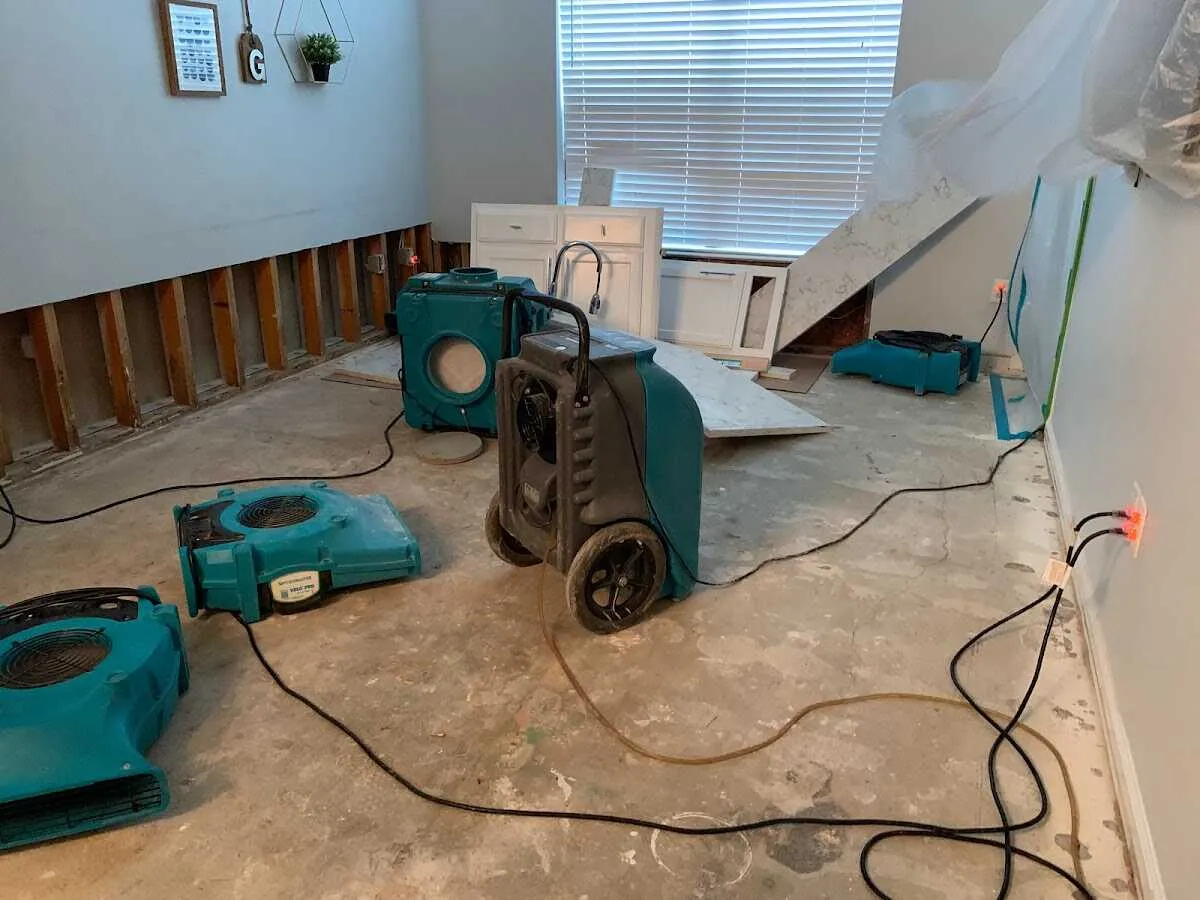 Dehumidifier in flood-cut room for Water Extraction & Removal in Marco Island